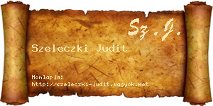 Szeleczki Judit névjegykártya