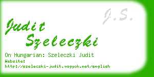judit szeleczki business card